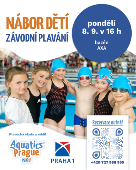 Nábor dětí-závodní plavání-plavecký oddíl praha1