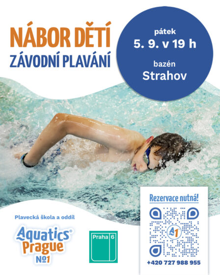 nábor dětí-závodní plavání-plavecký oddíl praha6