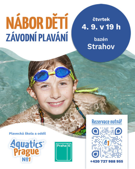 nábor dětí-závodní plavání-plavecký oddíl praha6